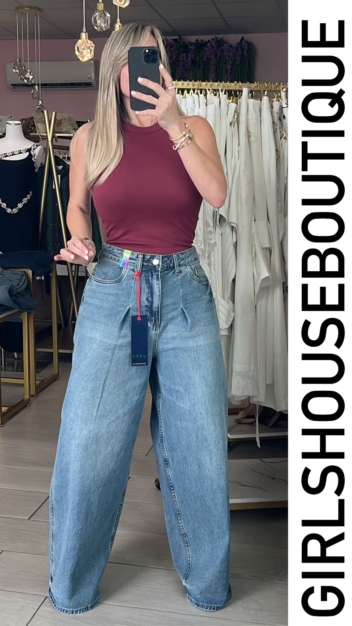 Baggy High Rise Classic Jeans (Tiene Strech)