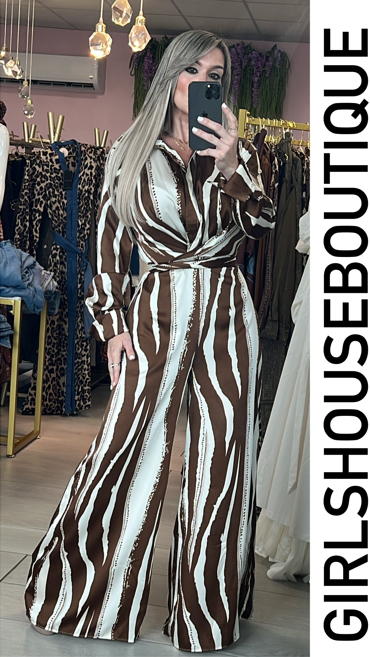 Amber White- Chocolate Fall Collection Jumpsuit