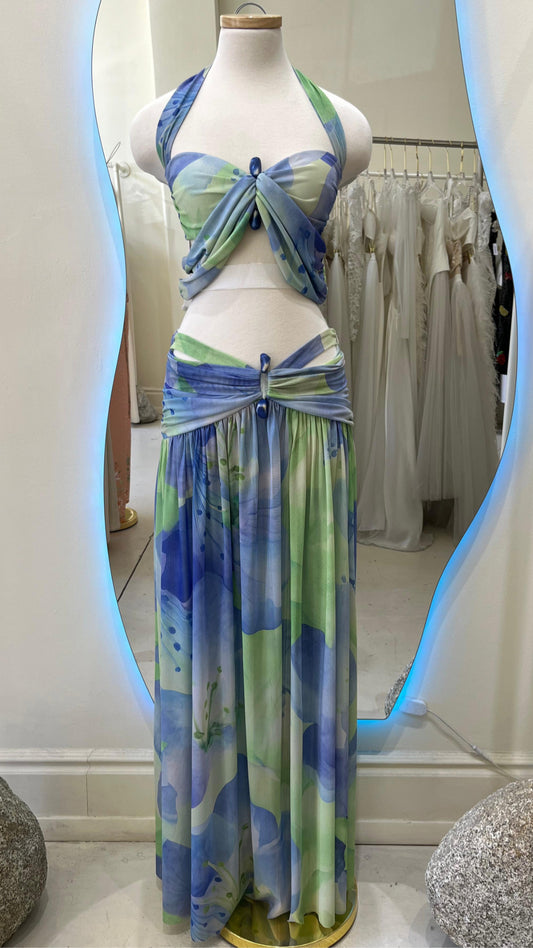 Elysée Aqua&Green Chic Skirt Set