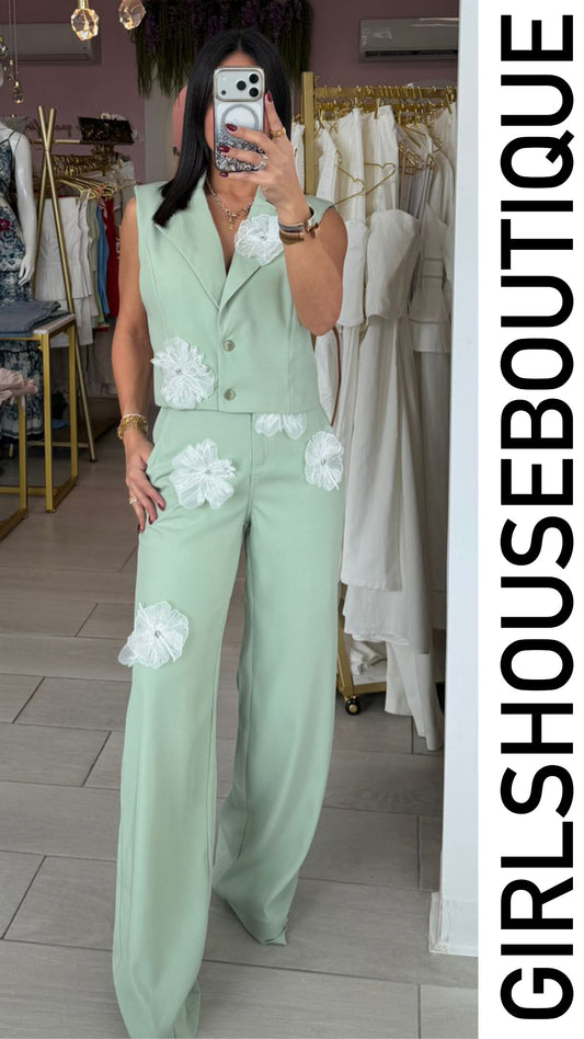 Sage Garden Vest & Pant Set