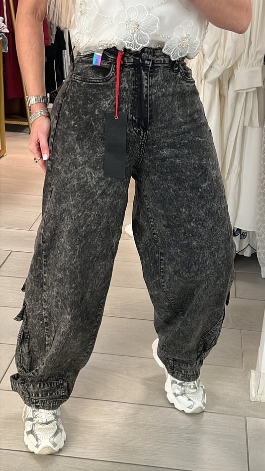Black Stone Baggy&Cargo Jeans