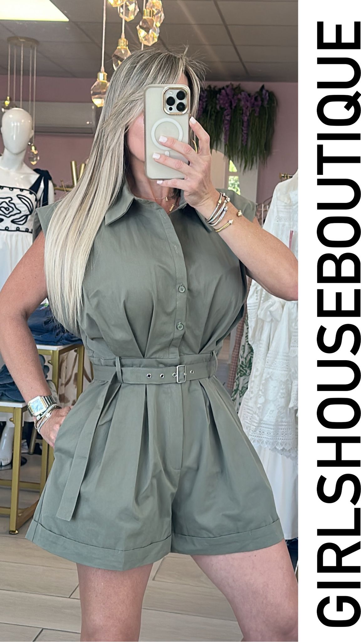 Olive Green Romper