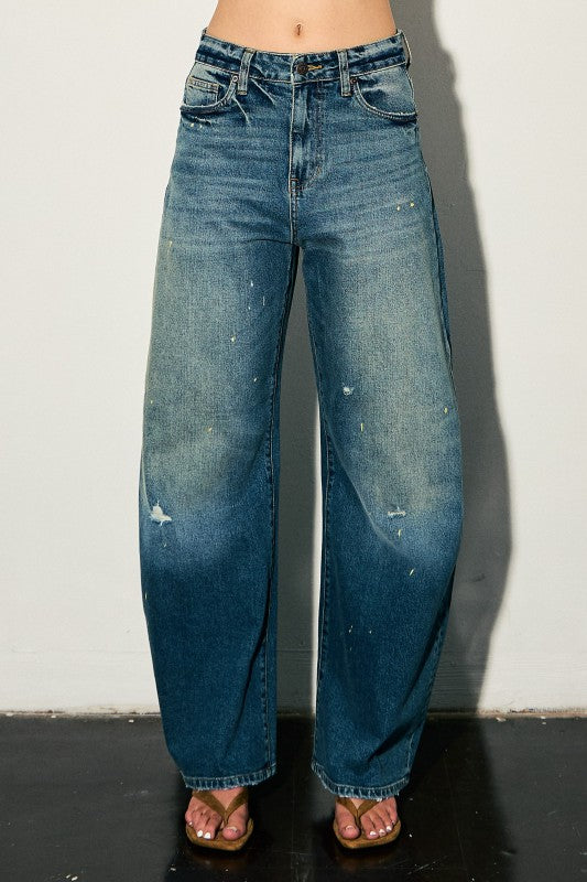 VIBRANTS Jeans Painted Baggy Design