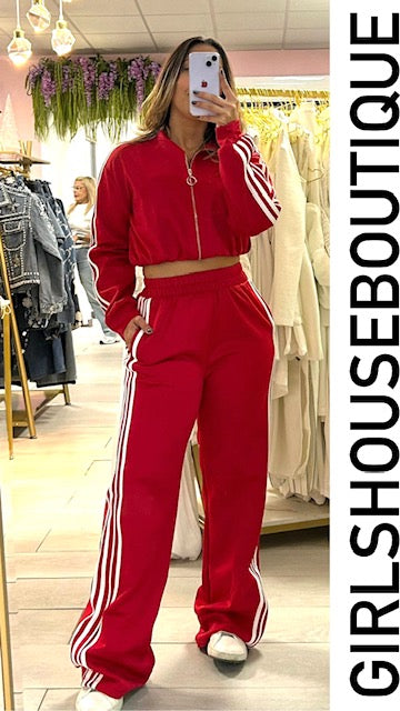 Roxy Red-White Jacket / Pant Set