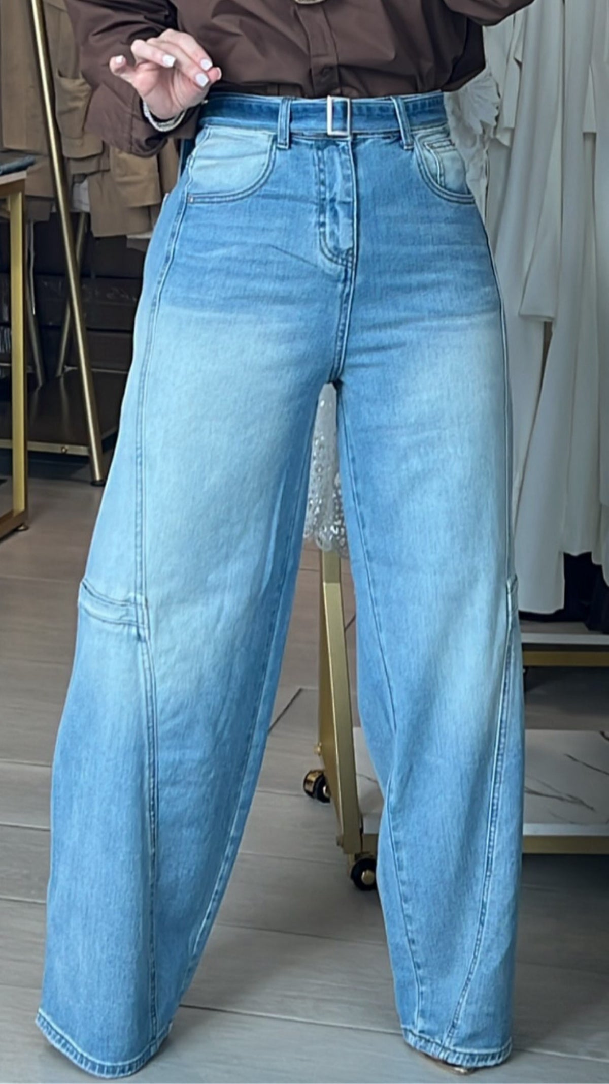 Light Denim High Waisted Strech Jeans