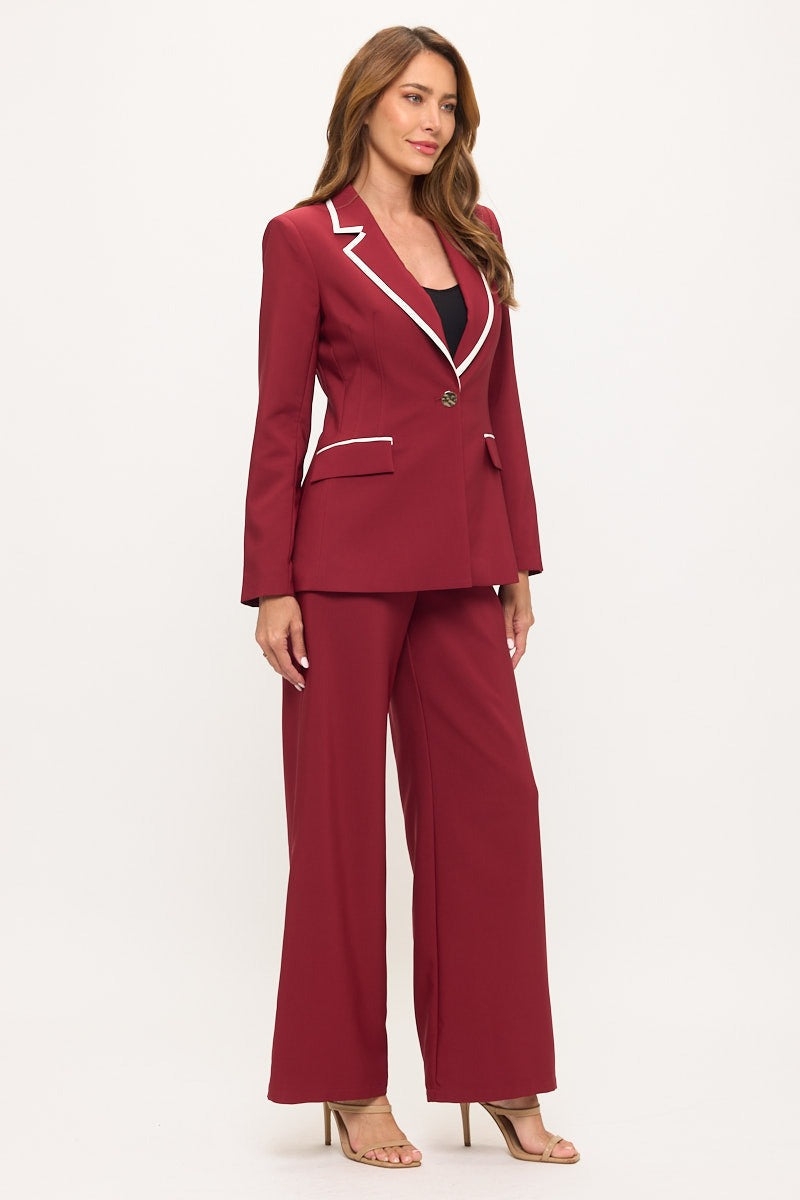 Rust Classic Blazer & Pant Set (OVI COLLECTION)