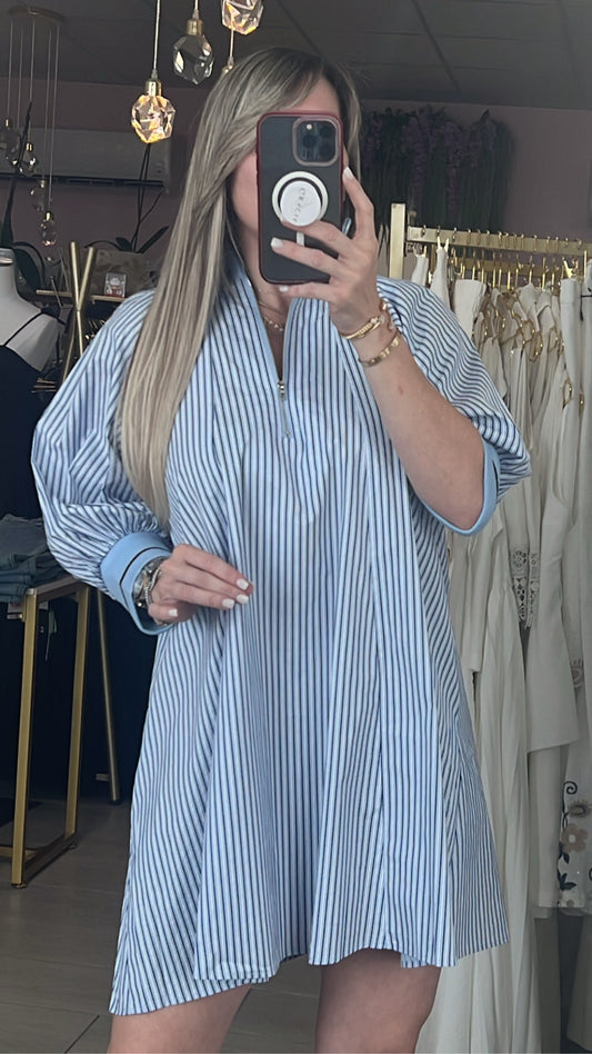 Annais Blue Stripe Dress