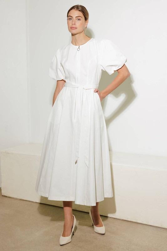 Sara Wooven Midi Dress