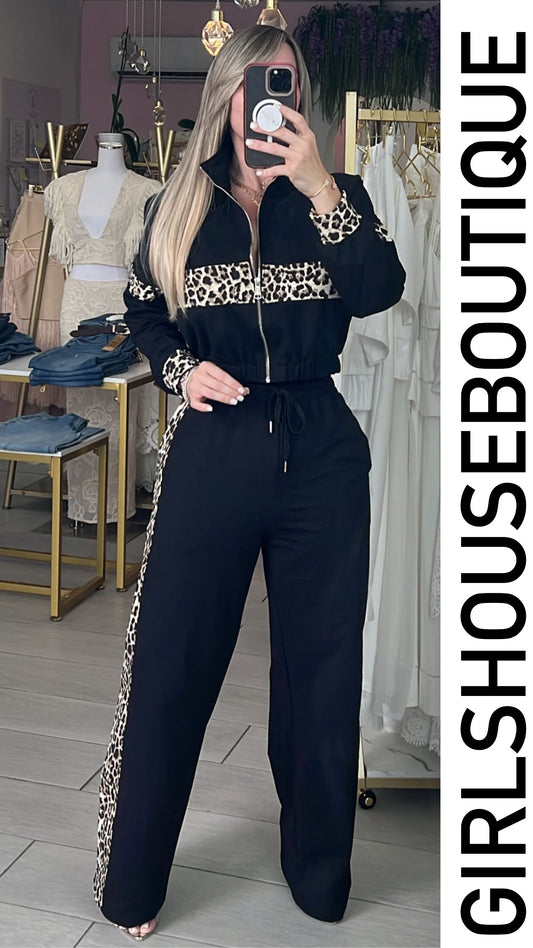 Black Leopard Glam Travel Set