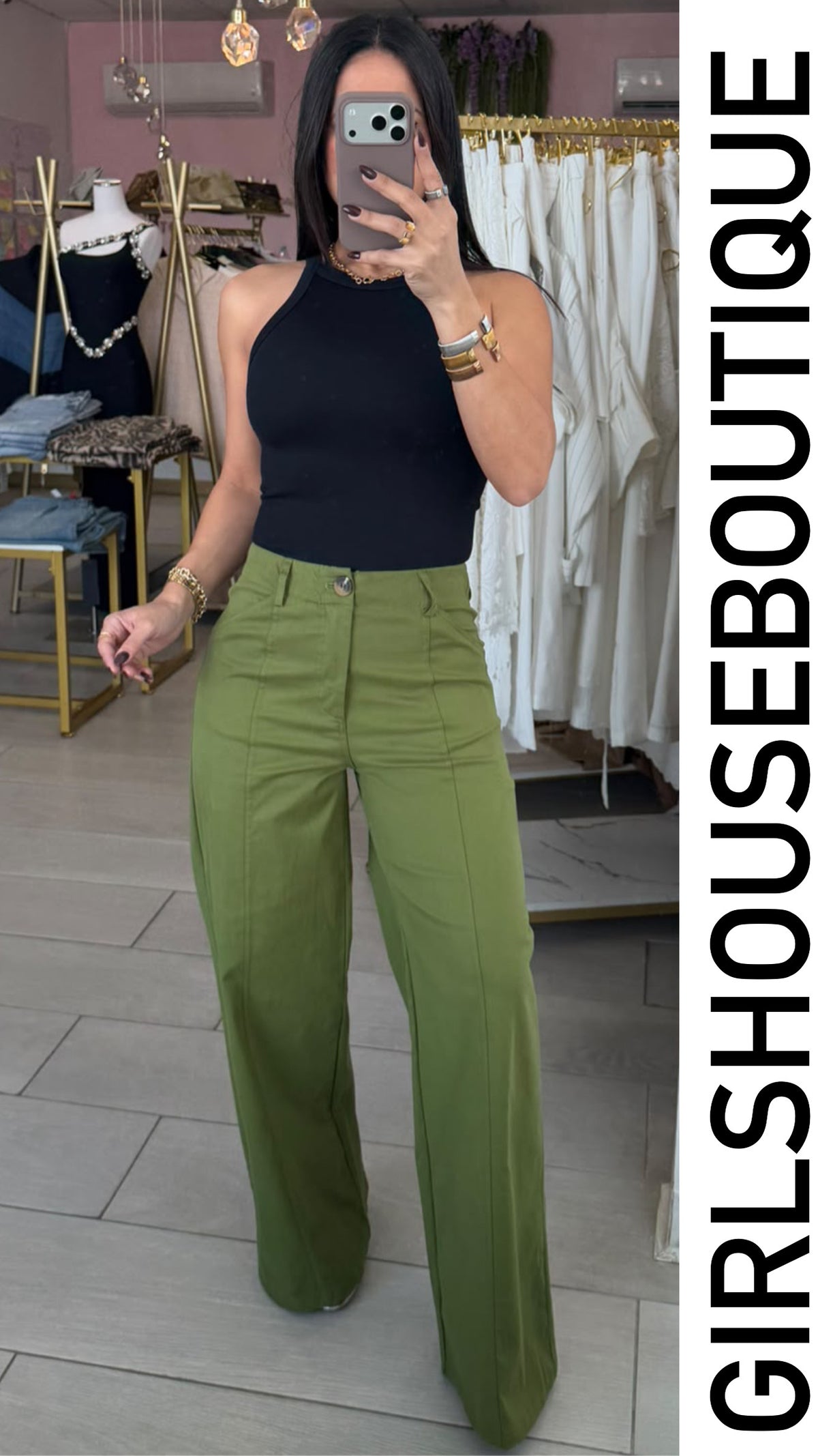 Olive Classic High Rise Pant