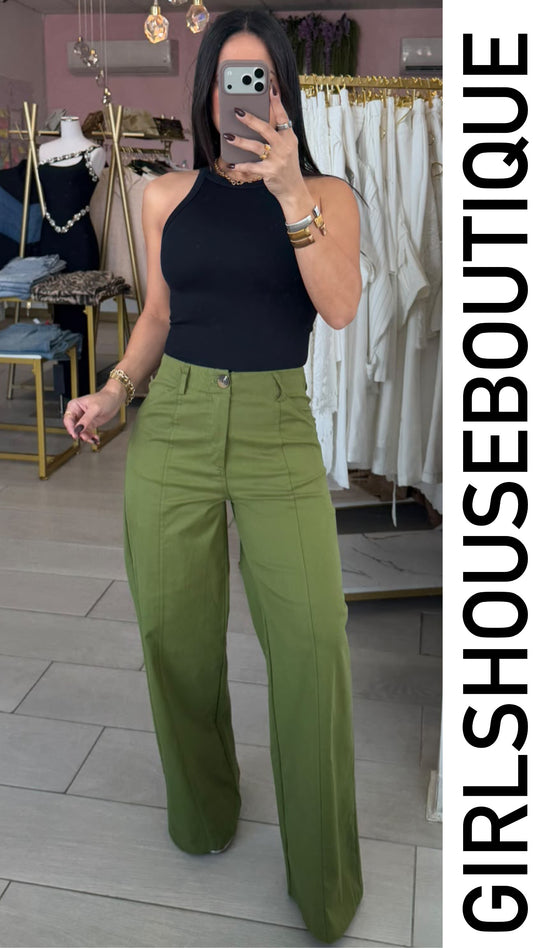 Olive Classic High Rise Pant