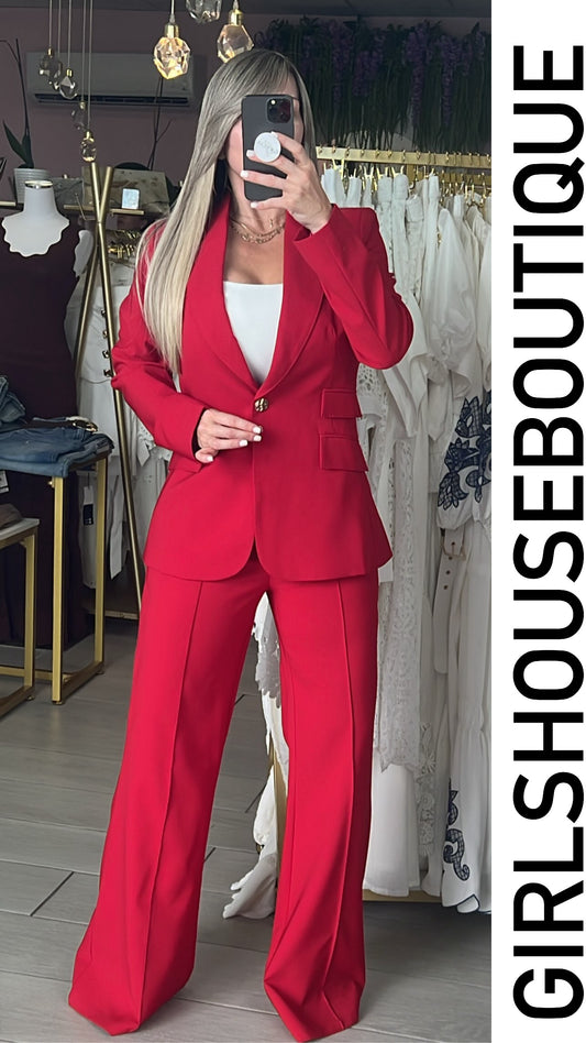 OVI Red Apple Classic Blazer & Pant Set