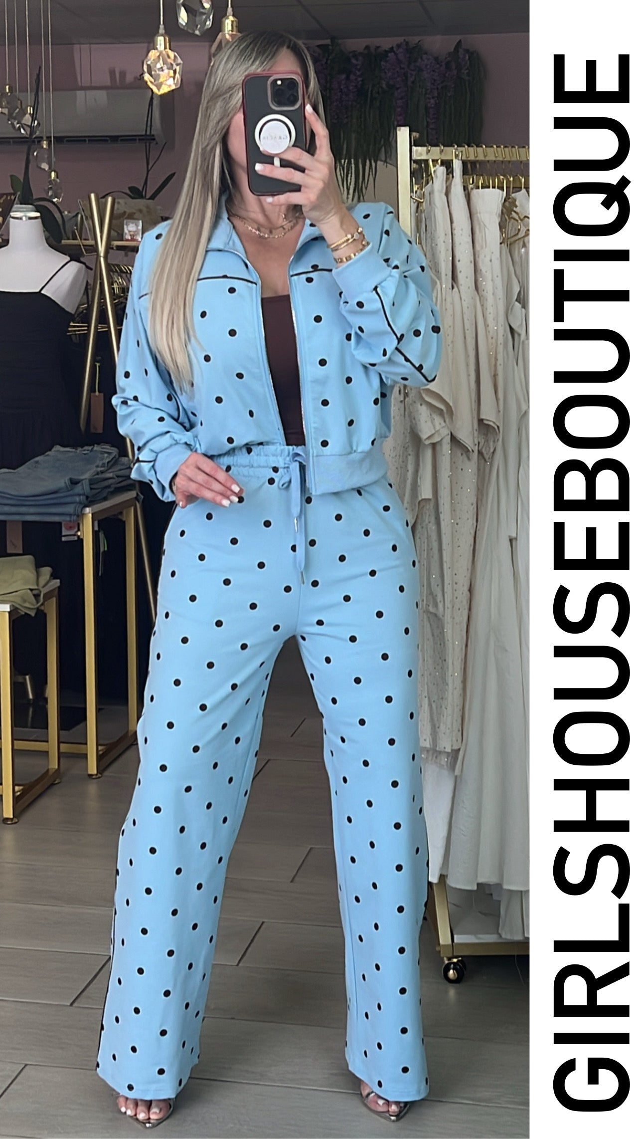 Sky Blue Dots Travel Set