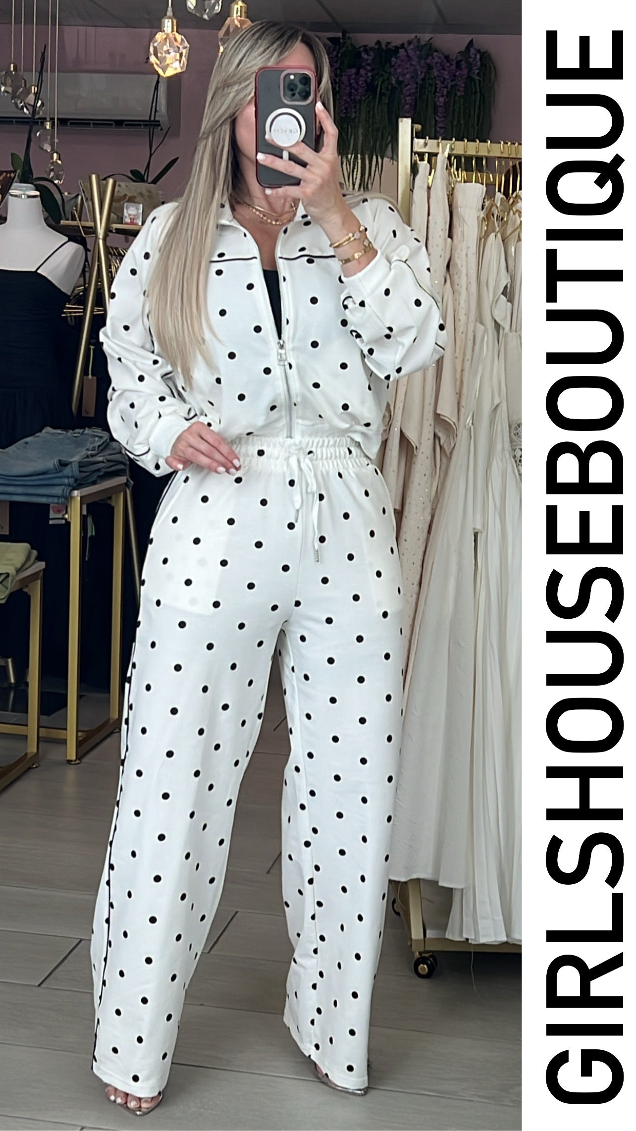 White Dots Travel Set