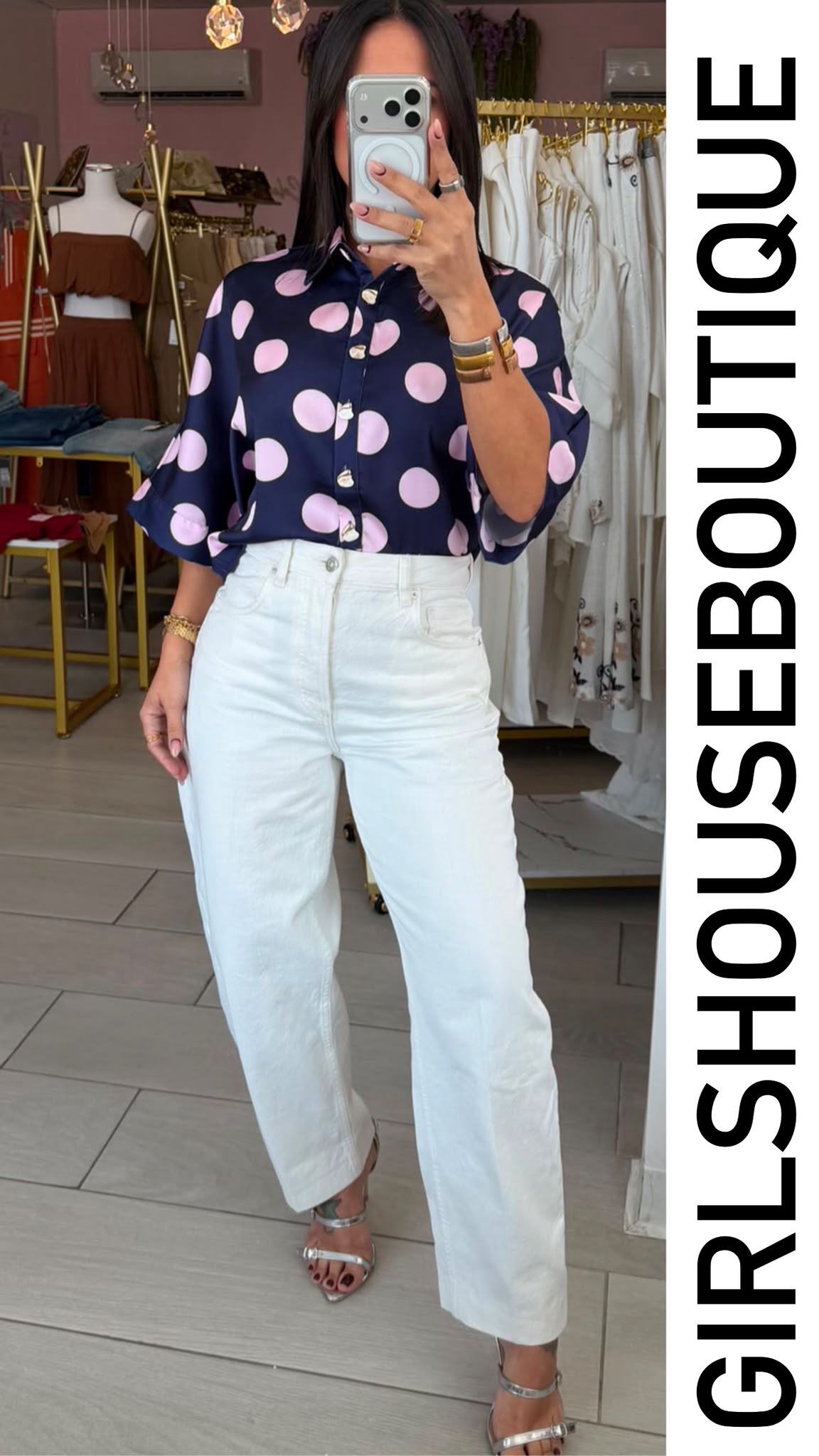 Purple Polka Dots Elegance Blouse