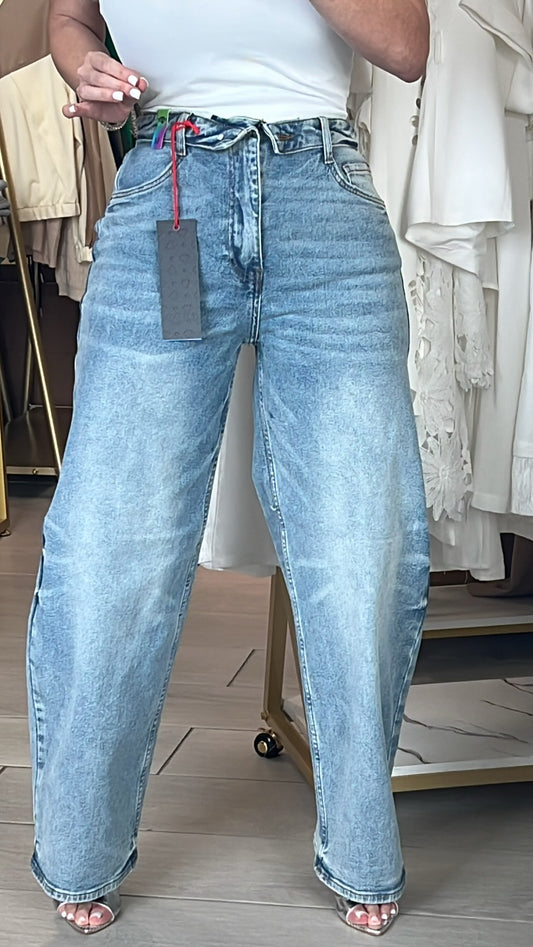 High Waisted Strech Light Denim Jeans