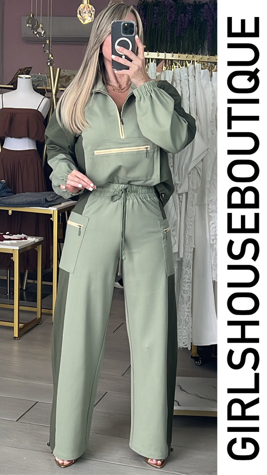 Sage/Olive Luxury Jacket & Pant Set