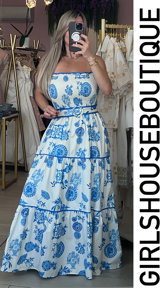 Blue Summer Vibes Maxi Dress