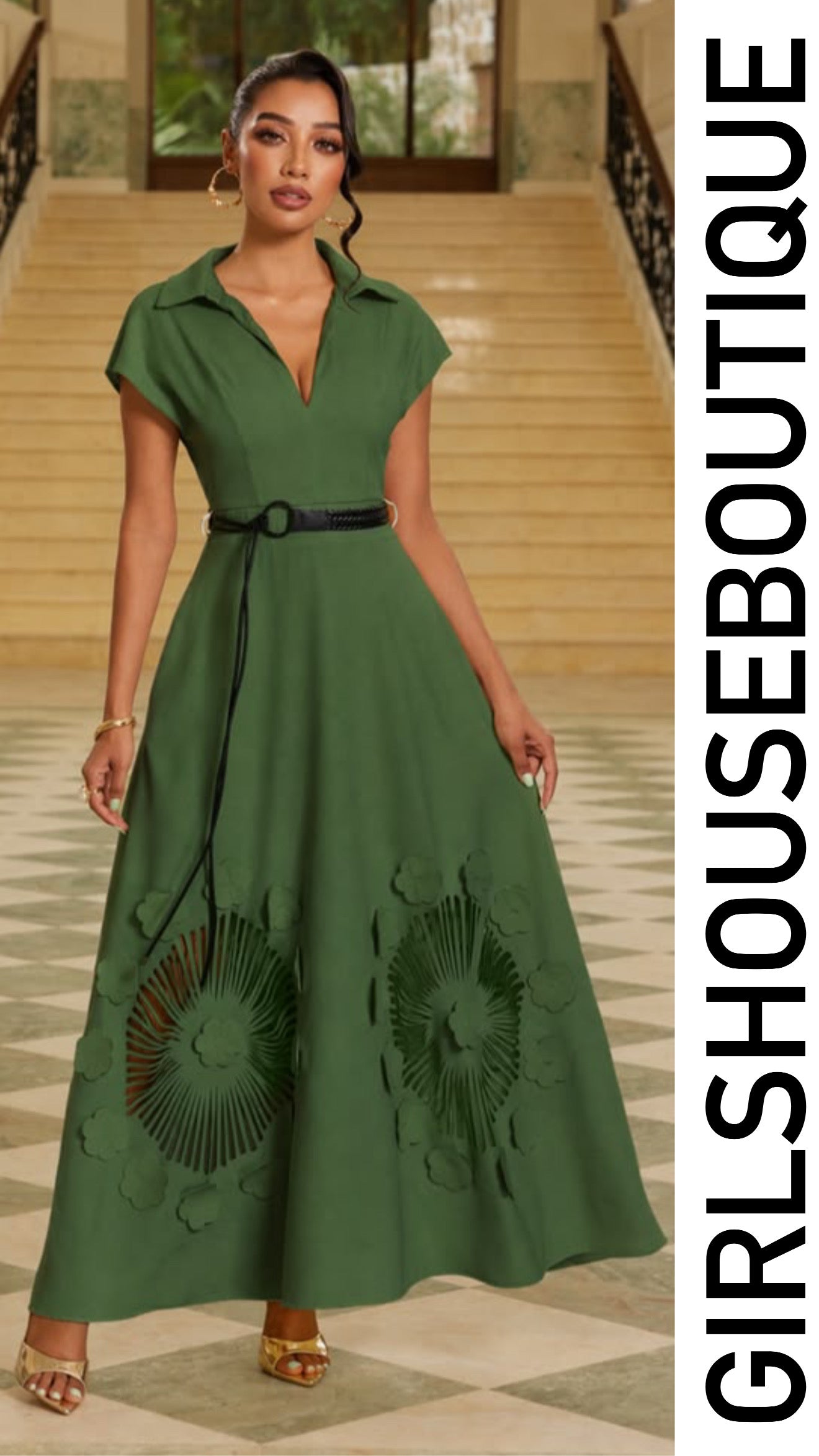 Olive Royale Luxe Midi Dress