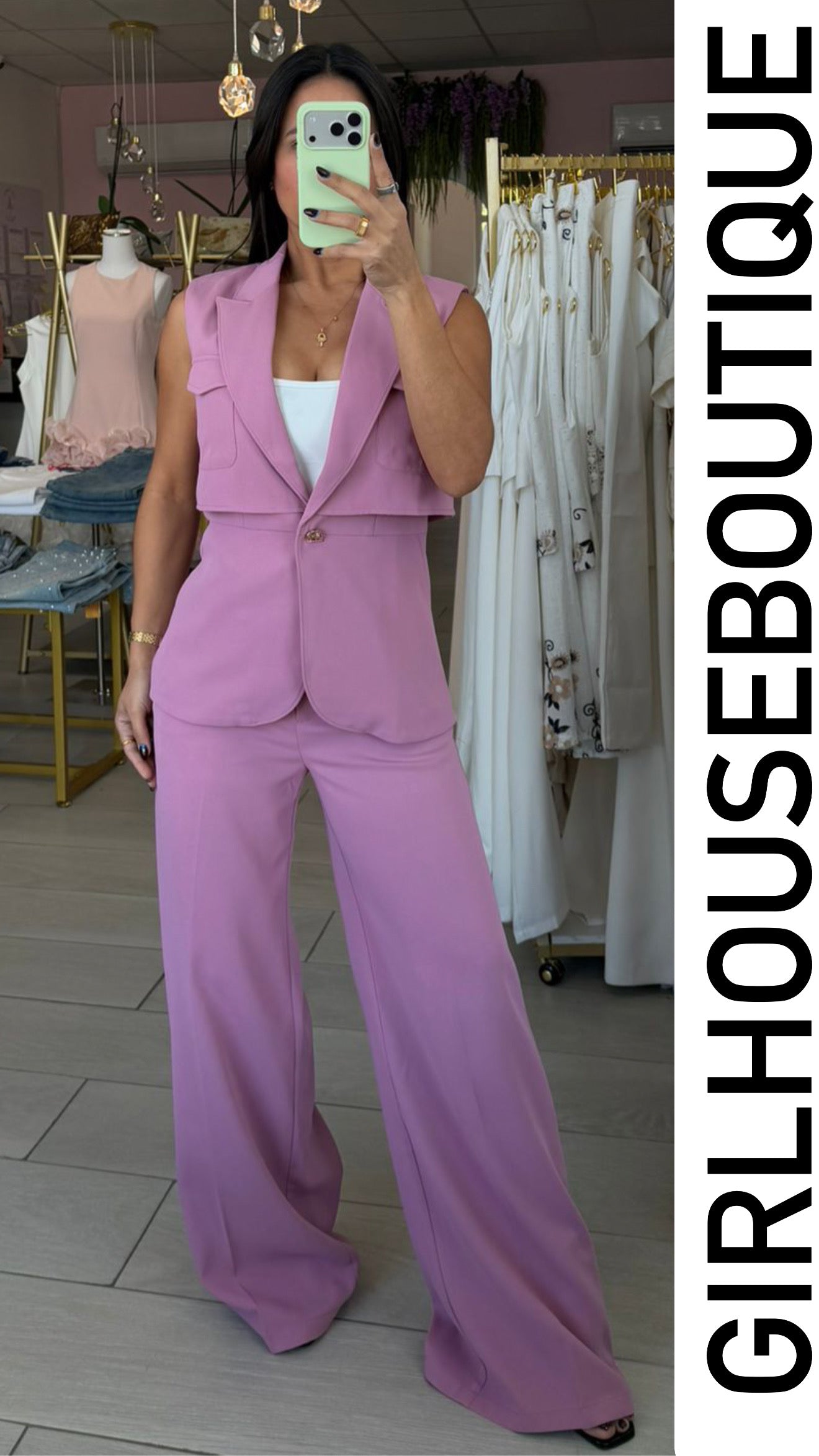 Rose Antique Vest Luxe & Pant Set OVI