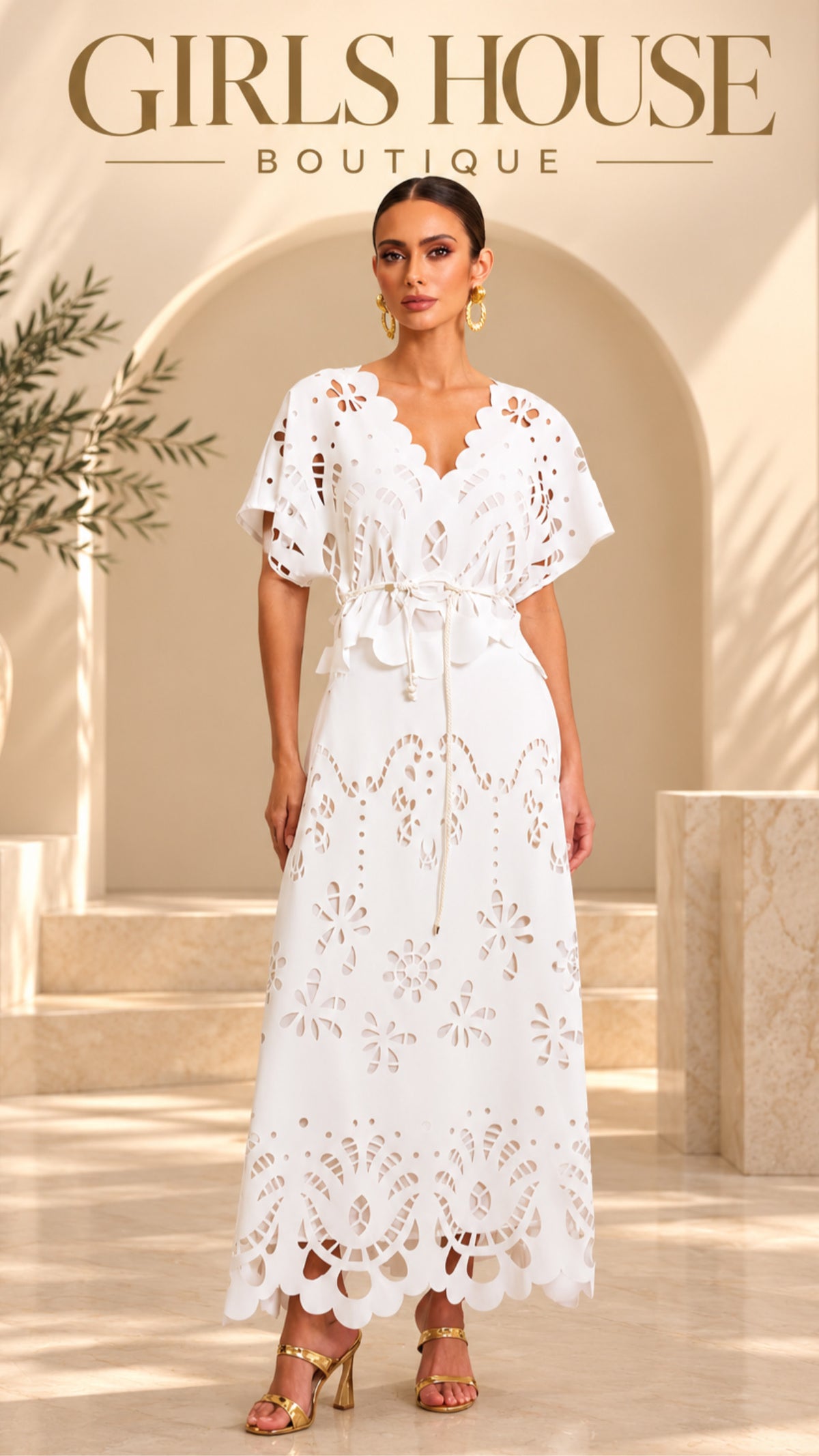 Mariola White Elegance Skirt Set