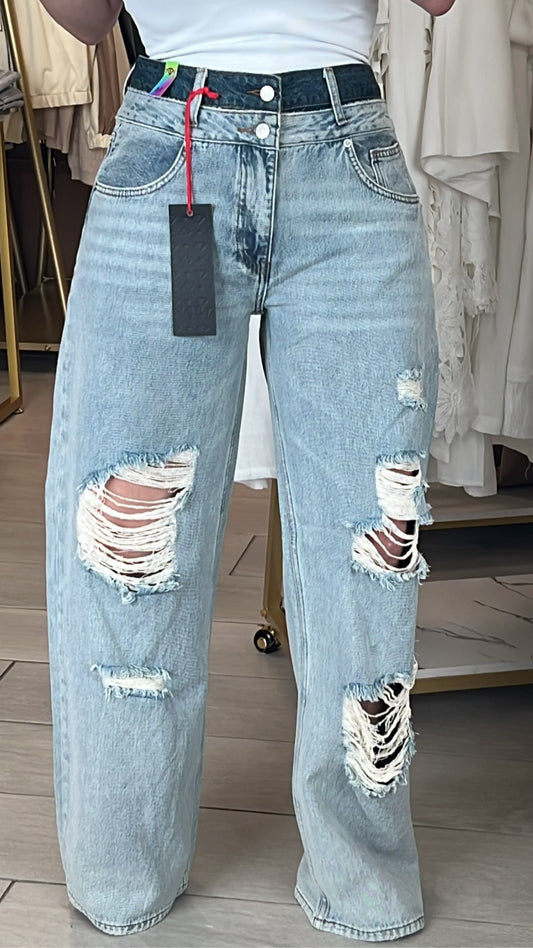 Vibrant Doble Buttons Urban High Rise Jeans