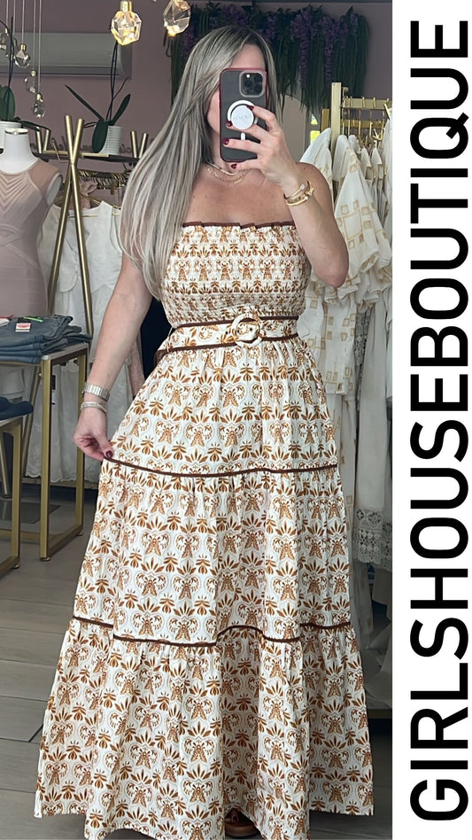Mocha Summer Vibes Maxi Dress