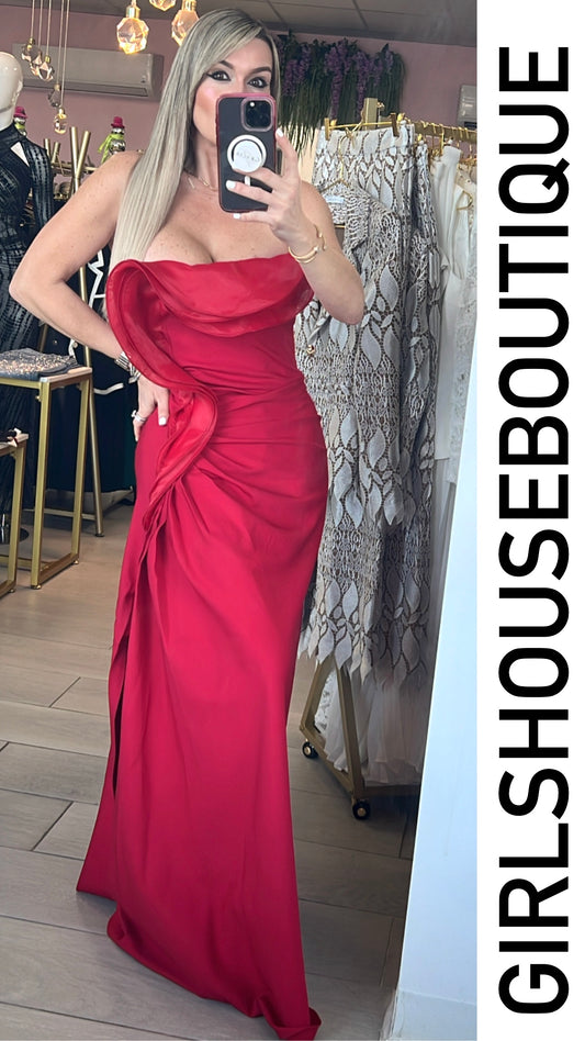 Passion Rouge Strapples Dress