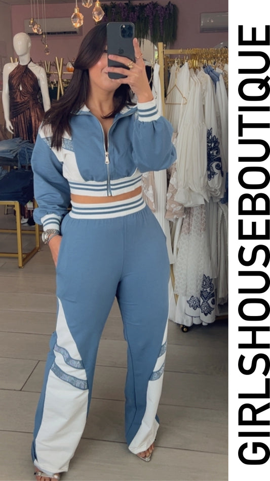 LaRossy Collection Travel Blue/White Set