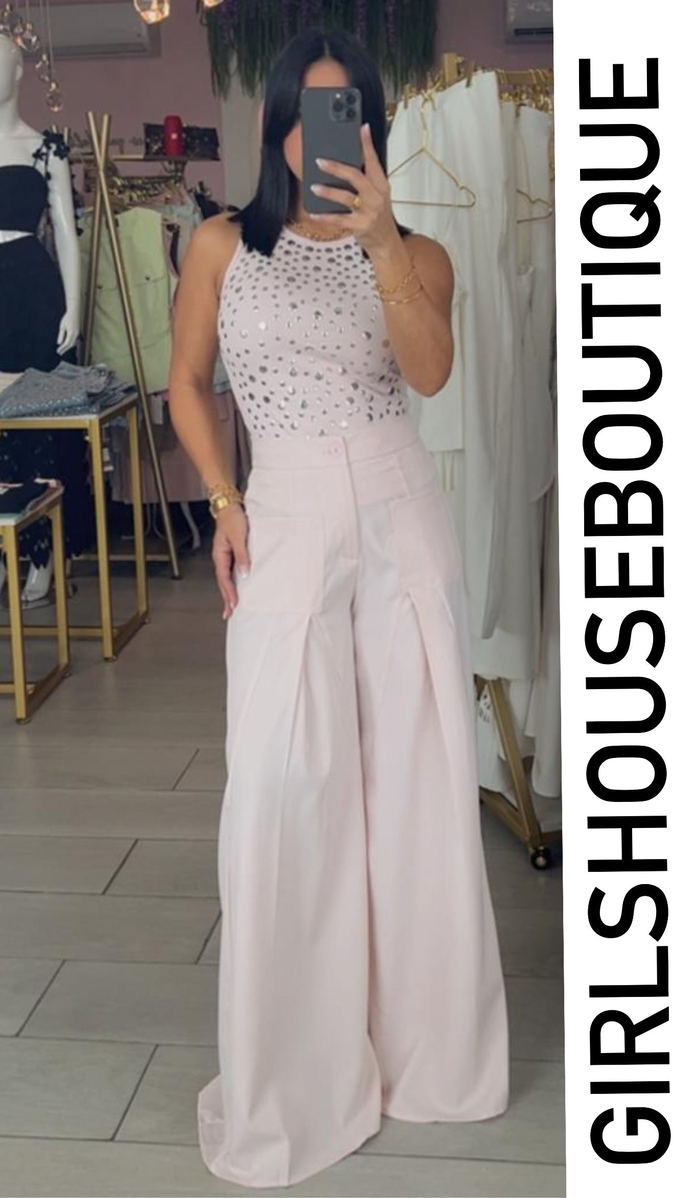 Soft Pink Palazzo Pant