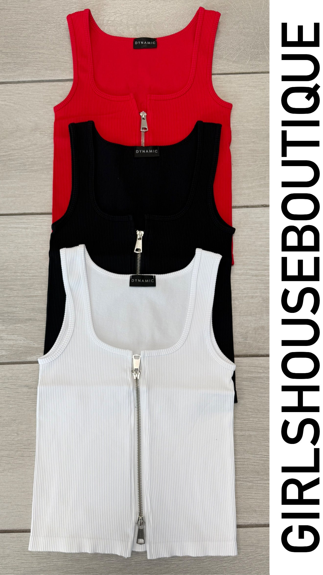 Solid Basic Front Zipper