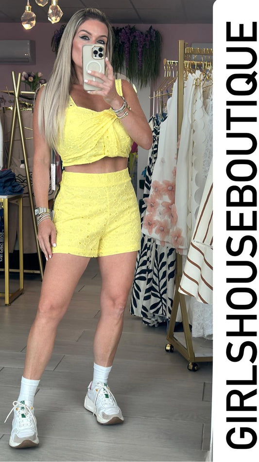 Yellow Lori Short and Pant Set