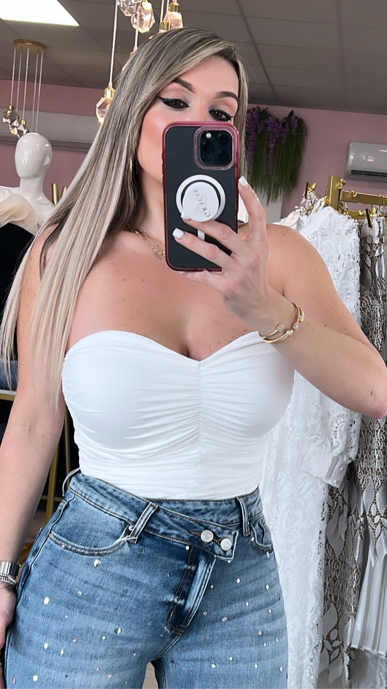 White Strech Bodysuit