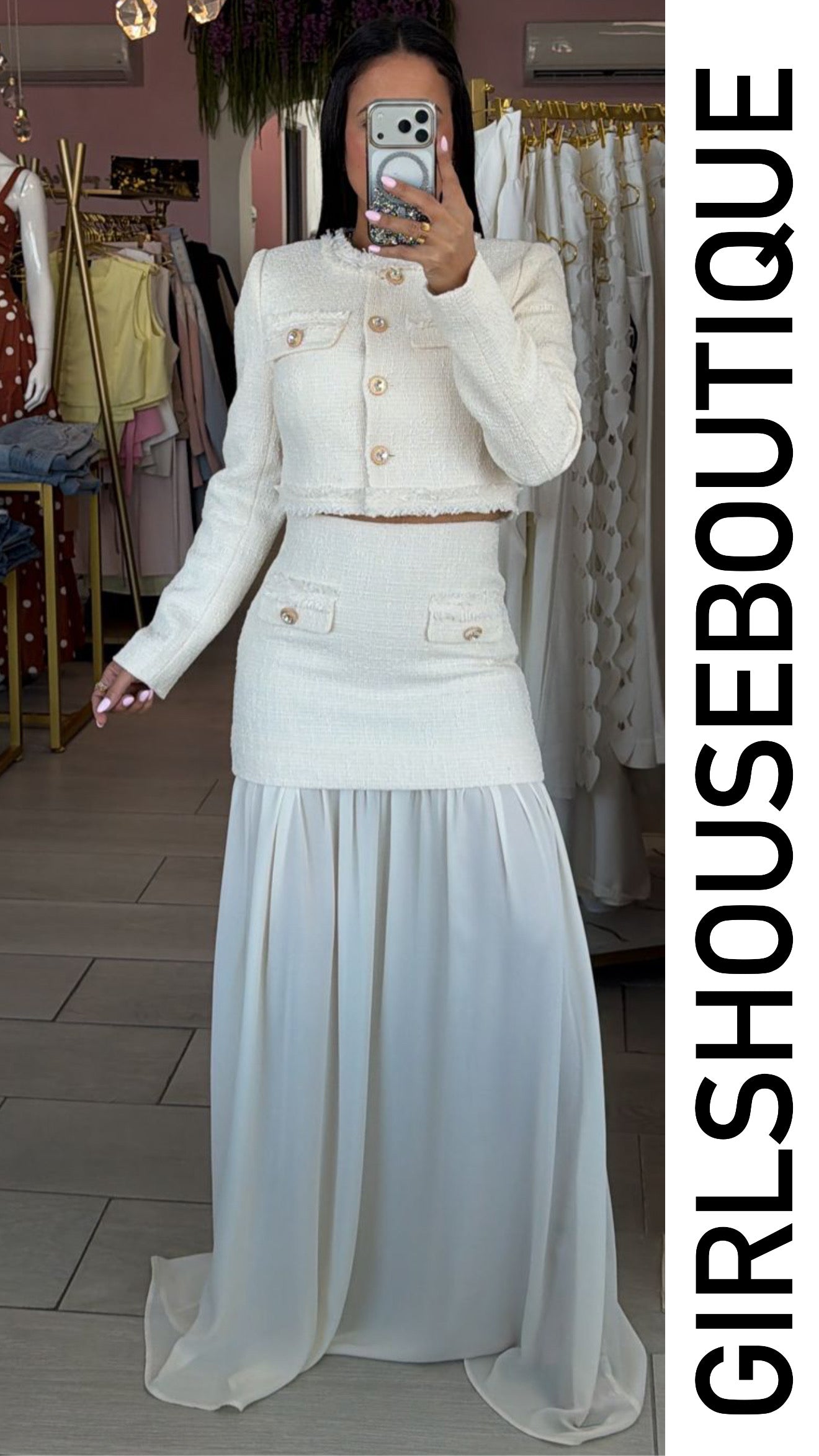 D’ Chanel Parisian Top & Skirt Set