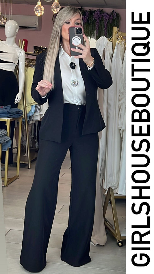 Black Blazer & Pant Set