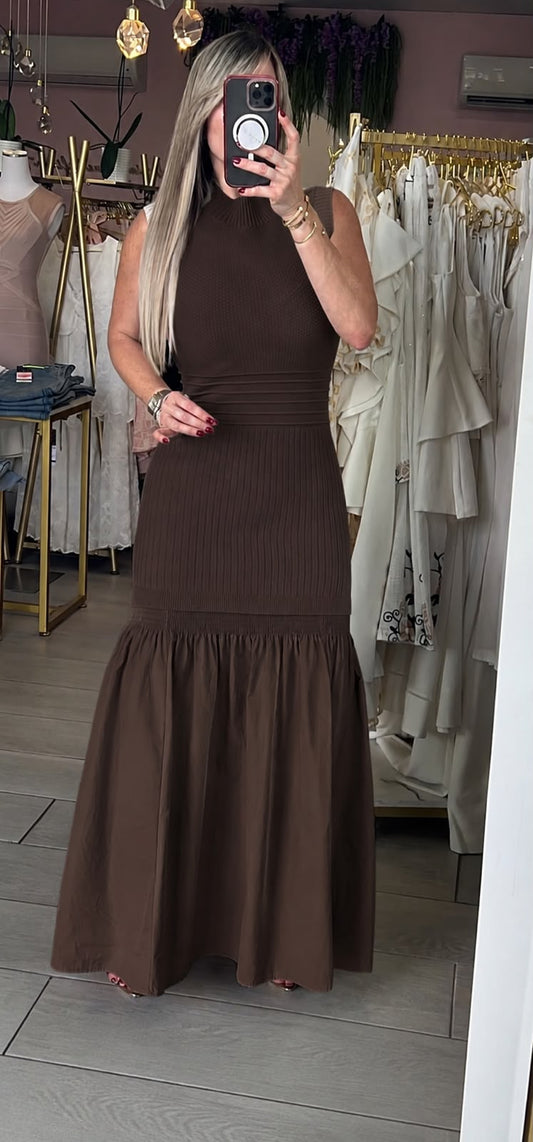 Choco Luxury Sweater Maxi Dress