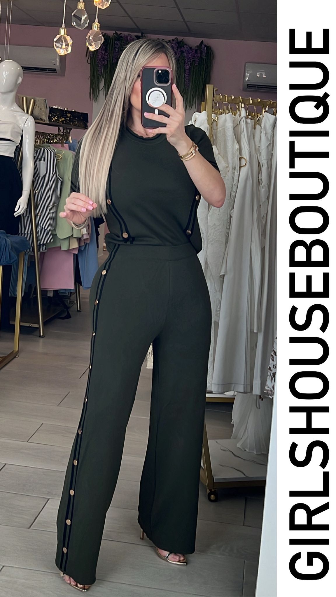 Arma Green Sweater Pant Set