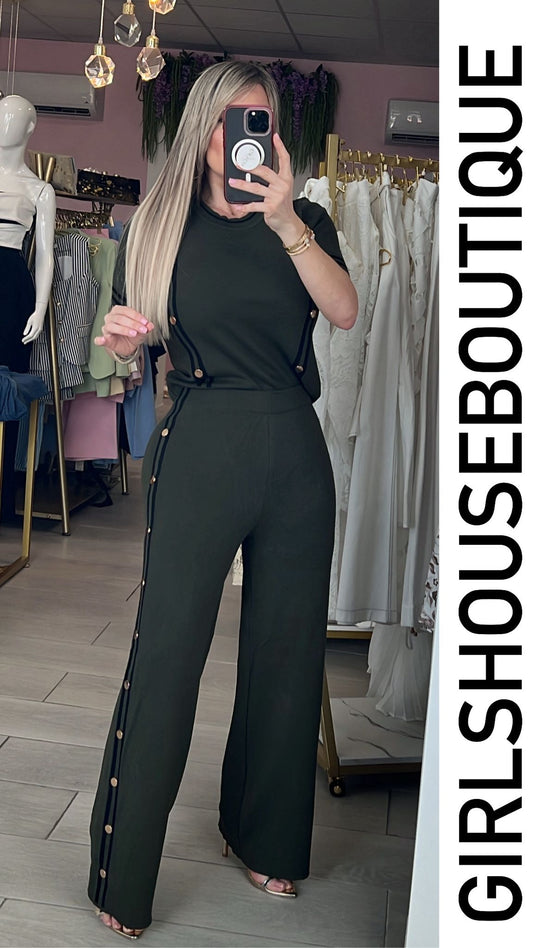 Arma Green Sweater Pant Set