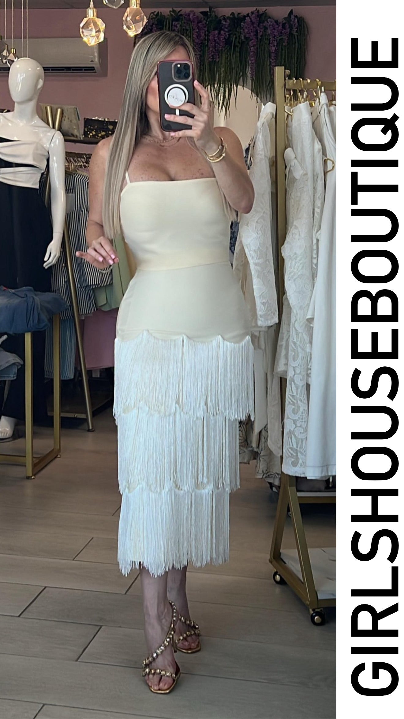 Vainilla Strech Flair Skirt & Crop Top Set