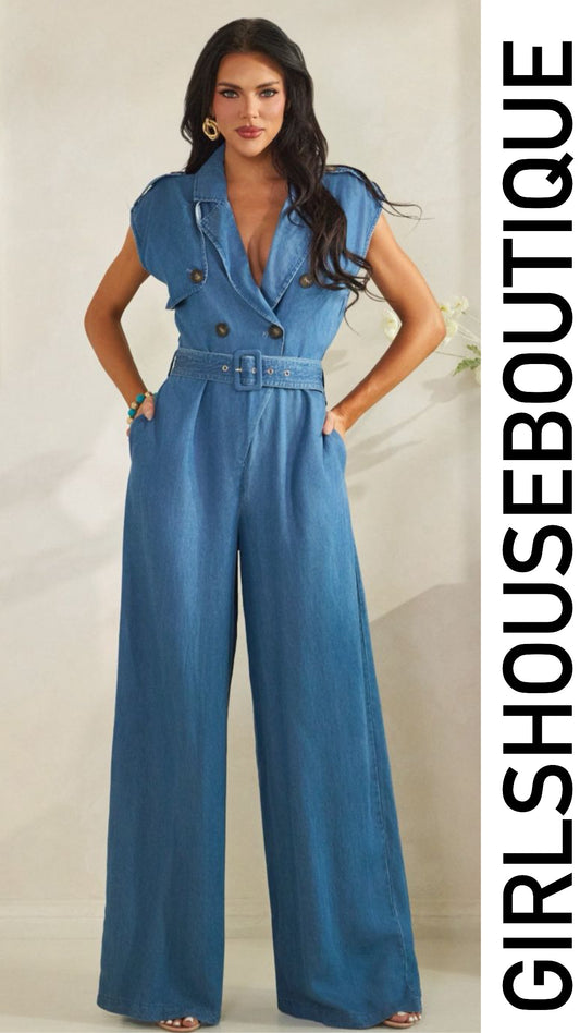 Milán Iconic Denim Jumpsuit