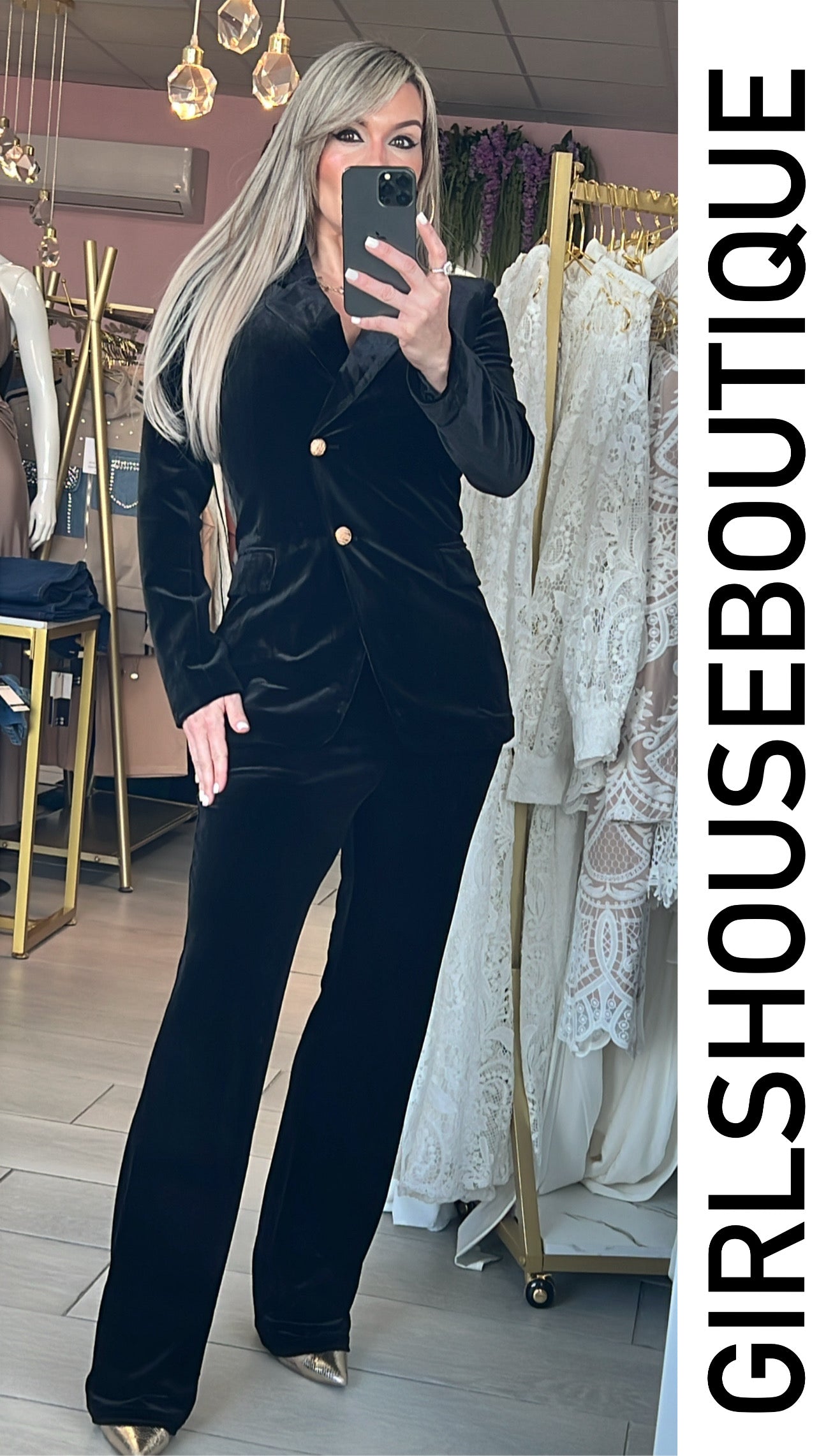 Midnight Luxe Ensemble Black Set