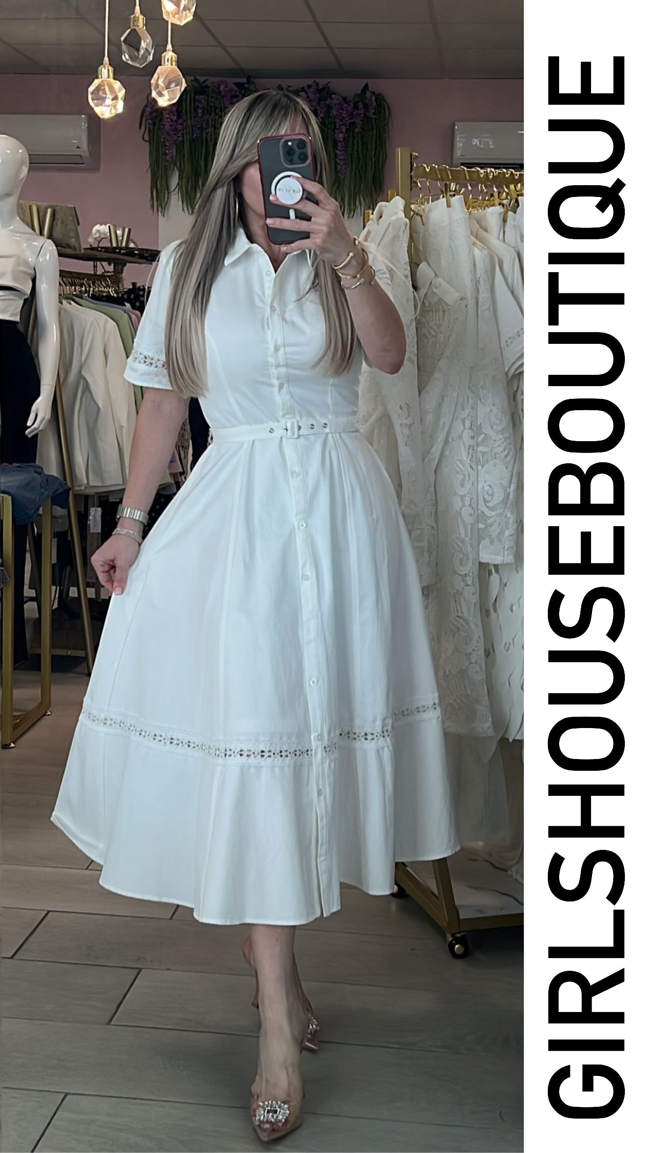 D’Blanco Classic Midi Dress