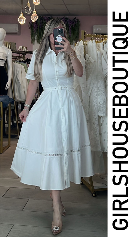 D’Blanco Classic Midi Dress