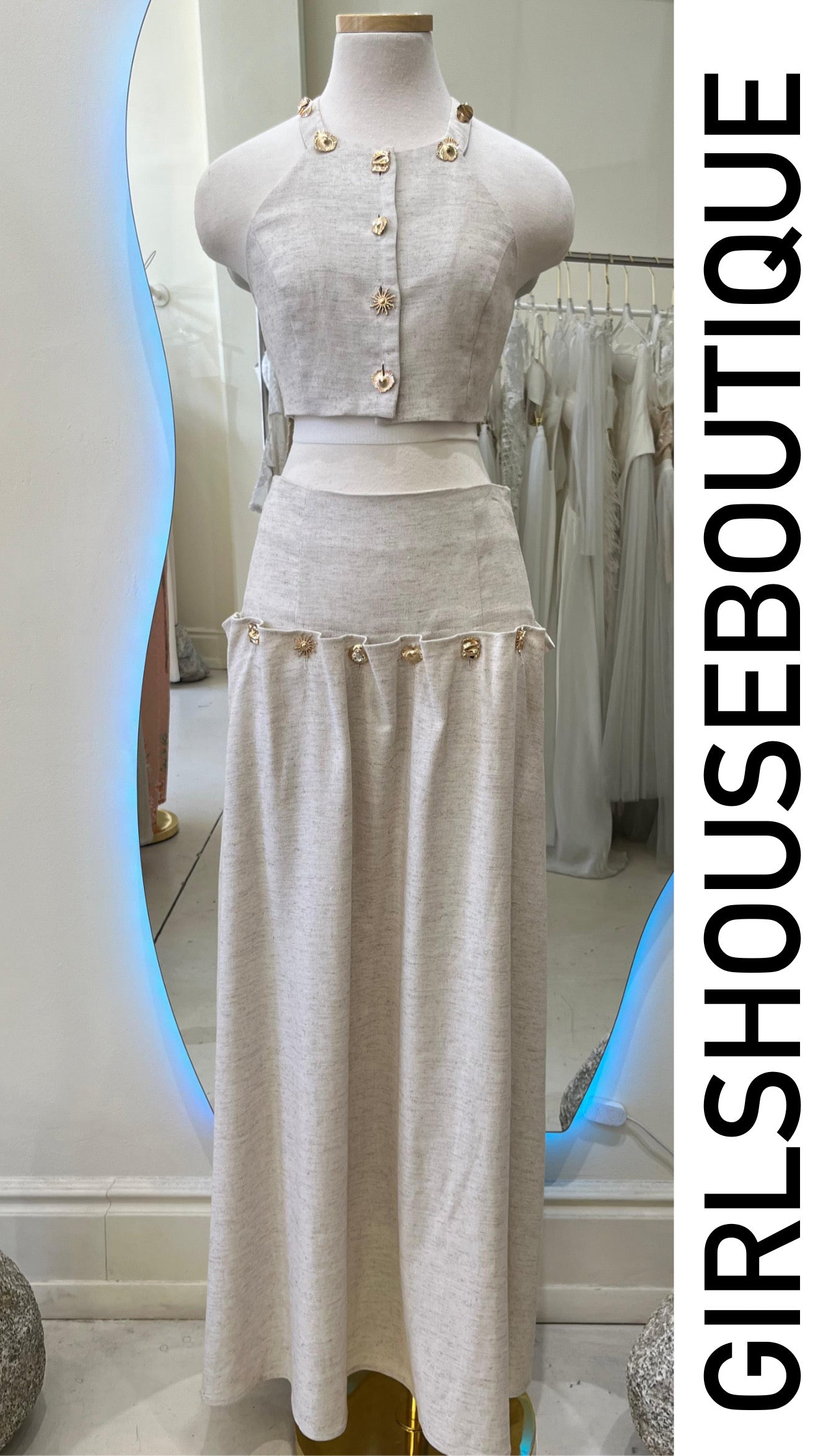 Coast Golden Sand Top & Skirt Set