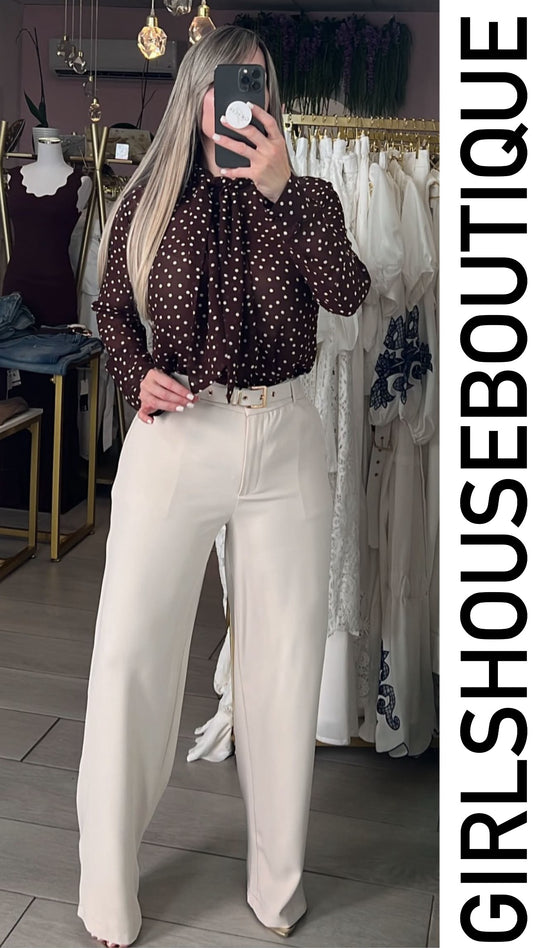 Ivory Classic Business Pant (Belt Included)