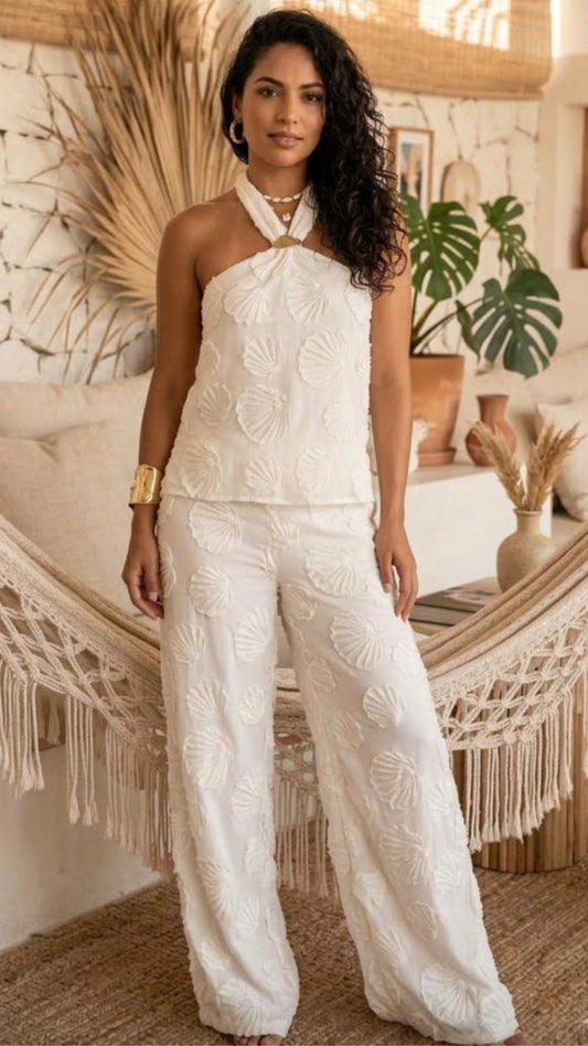 Seashell Marfil Top & Pant Set