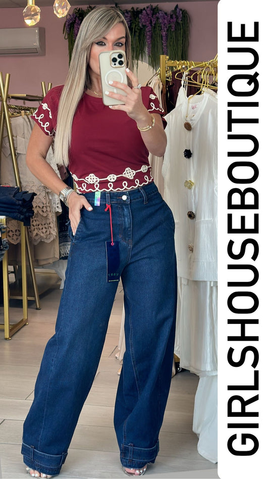 Dark Denim Baggy Jean