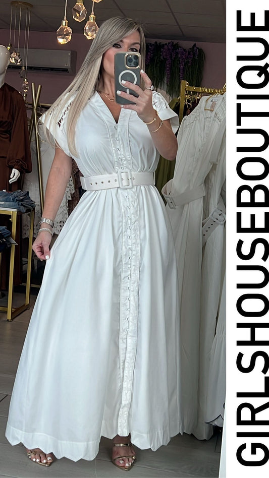 Madison Avenue White Maxi Dress