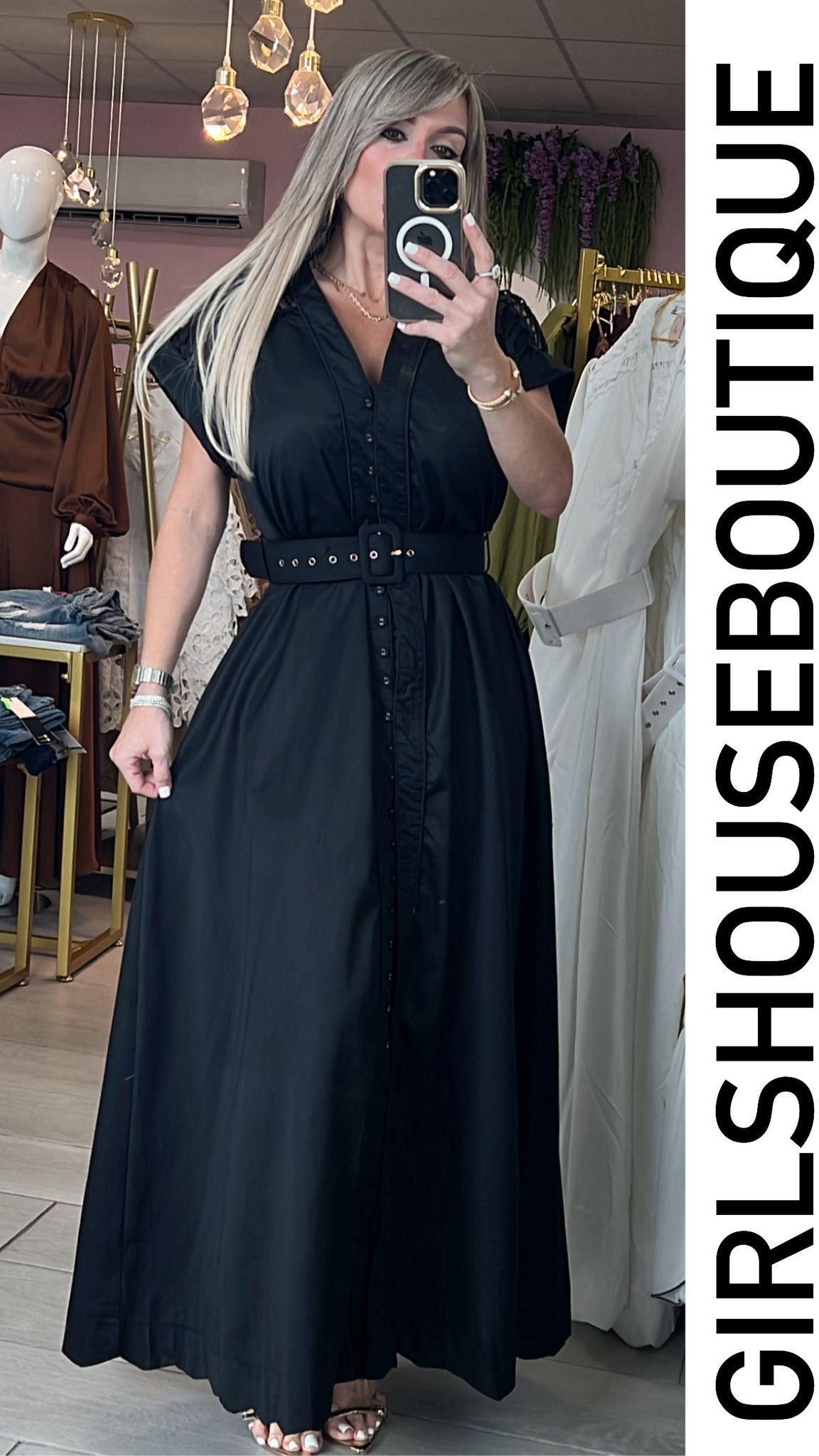 Madison Avenue Black Maxi Dress