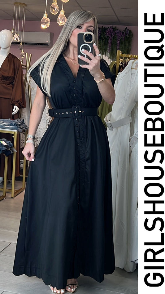 Madison Avenue Black Maxi Dress